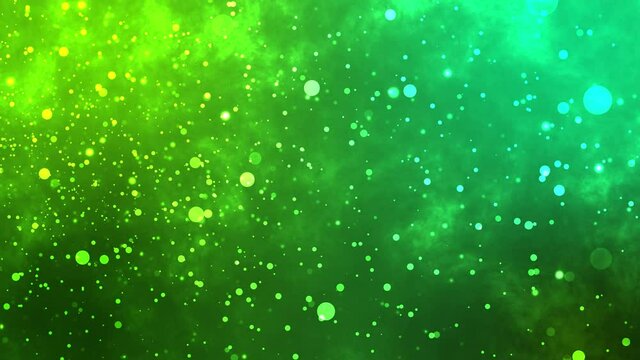 緑色のキラキラ玉ボケ抽象幾何学背景