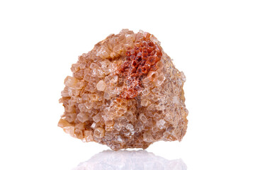 macro mineral stone Aragonite on a white background
