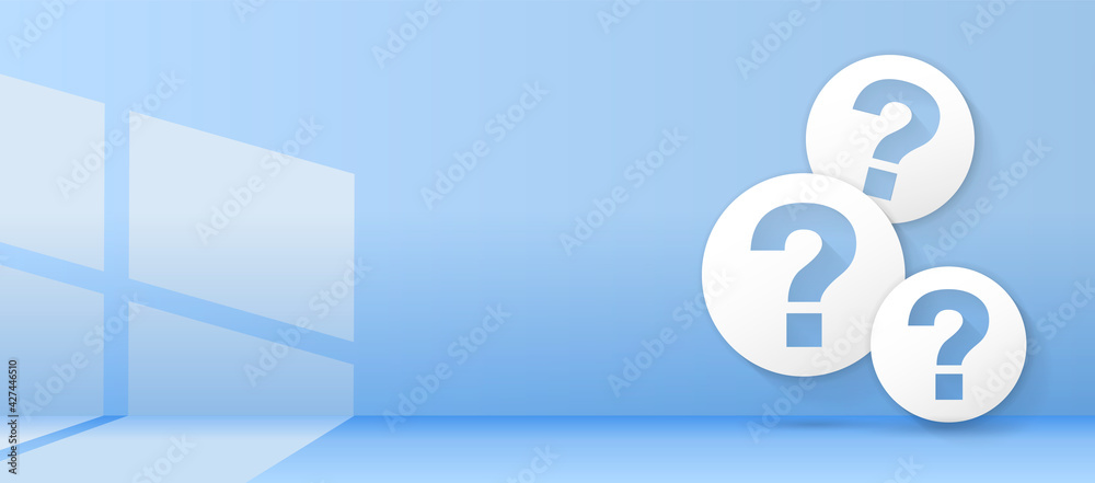Poster three linear chat speech message bubbles with question marks. forum icon. communication concept. sto
