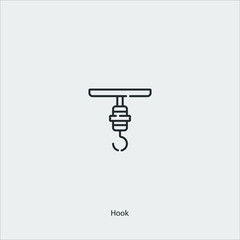 hook icon vector sign symbol 