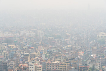 Fototapeta na wymiar City Layered in Smog