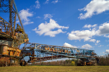 ein stillgelegter Schaufelradbagger