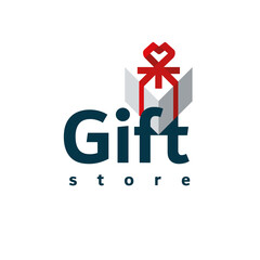 Gift shop, store, online shop logo concept