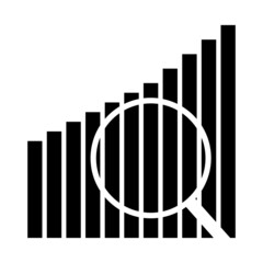 Stock market graph icon isolated on white background