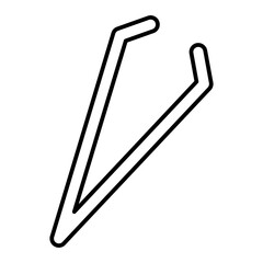 Vector Tweezers Outline Icon Design