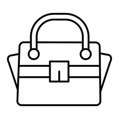 Vector Handbag Outline Icon Design