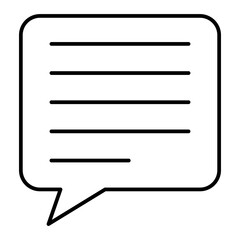 Vector Message Outline Icon Design