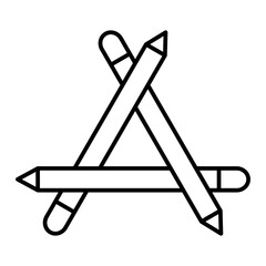 Vector App Store Outline Icon Design