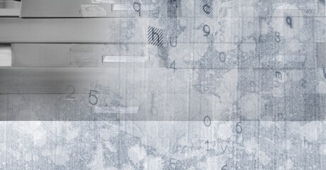 Obraz premium Tracking codes, letters and numbers printed on paper, delivery and tracking concept