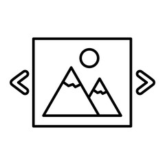 Vector Slide Show Outline Icon Design