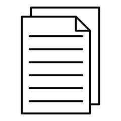Vector Pages Outline Icon Design