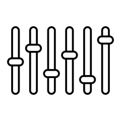 Vector Equalizer Outline Icon Design
