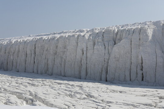 White Wall Landscape Marble Dumping Slurry Yard Rajasthan's Kishangarh, India, Texture Background Wall
