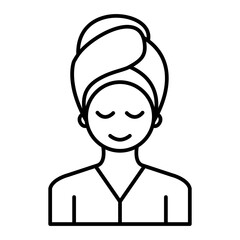 Vector Beauty Treatment Outline Icon Design