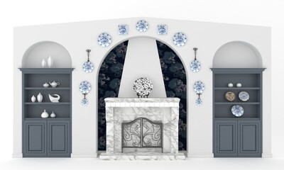 Fototapeta premium Fireplace Interior Design