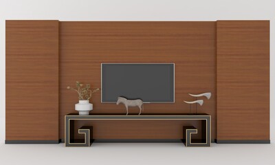 LCD TV rack interior Wall