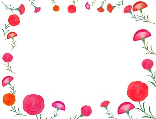 스승의날 어버이날 카네이션 일러스트레이션
 flower illustration