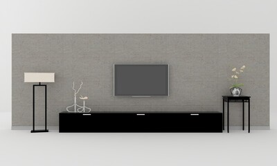 LCD TV rack interior Wall