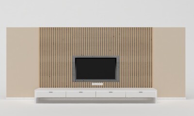 LCD TV rack interior Wall