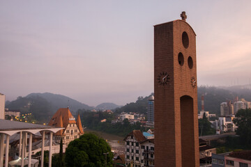 Centro histórico de Joinville, Santa Catarina, Brasil. Traços da imigração alemã na arquitetura. 