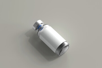 Glass Vial Bottle 3D Rendering