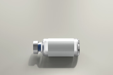 Glass Vial Bottle 3D Rendering