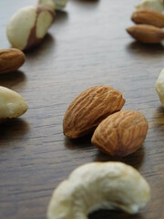 nuts on the table