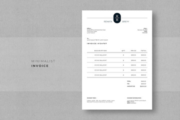 Minimalist Invoice

Easy to edit and customise, with a single page invoice design,
- A4 Size 
- Print Ready
- 300 DPI
- Easy to Use
- Free Font Used