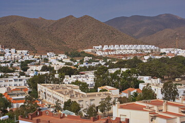 Fototapeta premium Hotel facility in San Jose in province Almeria,Andalusia,Spain,Europe 