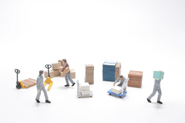 the mini worker figure move the products