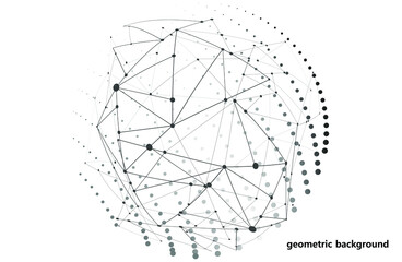 Abstract vector background. Card in a futuristic style. Elegant background for business presentations. Lines, point, plane in 3D space. security protection. global news. vector