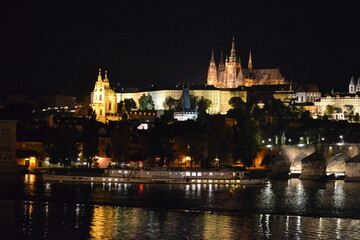 Naklejka na ściany i meble Prague, a tourist destination, the capital of the Czech Republic