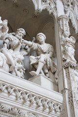 rood screen in the notre-dame cathedral in chartres (france)