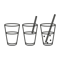 Vector set of linear icons