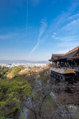 日本 京都 清水寺の春と桜景色