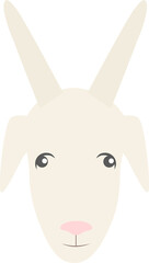 vector simple illustration head goat