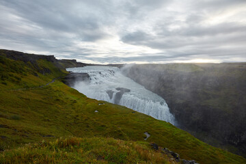 Gullfoss waterfall Südürland region of Iceland