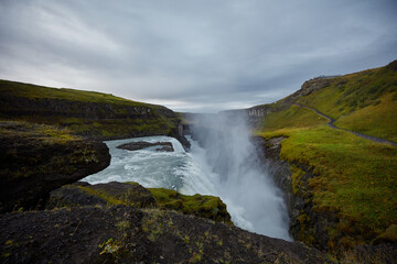 Fototapeta na wymiar Gullfoss waterfall Südürland region of Iceland