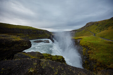 Fototapeta premium Gullfoss waterfall Südürland region of Iceland