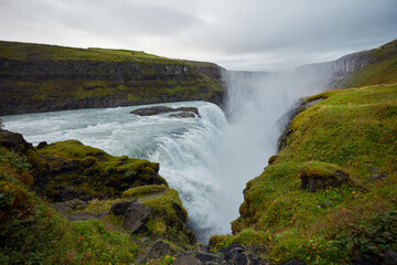 Fototapeta na wymiar Gullfoss waterfall Südürland region of Iceland