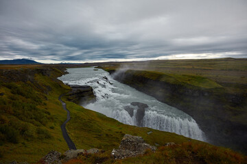 Gullfoss waterfall Südürland region of Iceland