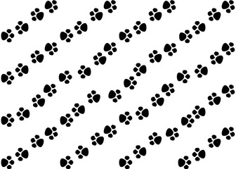 Dog footprints. Seamless background for design.