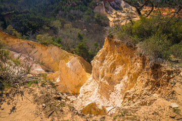 Cliffs of the Provencal Colorado of Rustrel, France