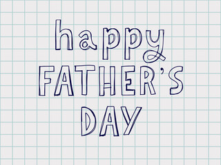 Happy fathers day. Lettering. Holiday calligraphy text