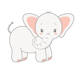 cute elephant illustration
