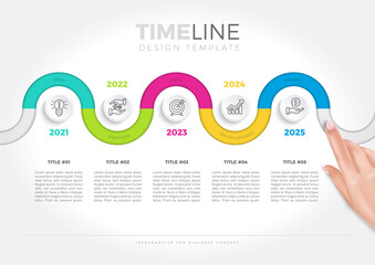 Timeline infographics icons for business data visualization.