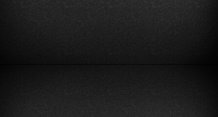 Fototapeta premium black texture,spotlight on the wall,3d rendering wood podium minimal black wall scene, black background,gray abstract,light color wallpaper,gray, image, bright design, modern,collection,modern wallpap