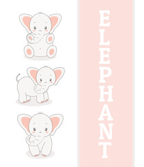 baby elephants card