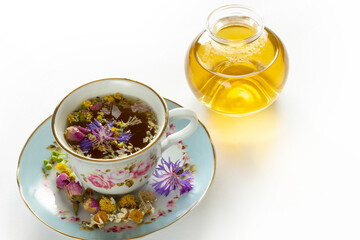 herbal tea made from various flowers