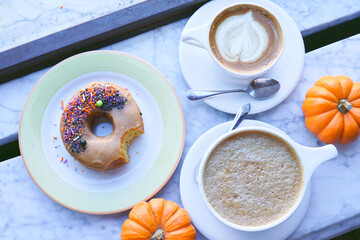 cup of coffee and cake